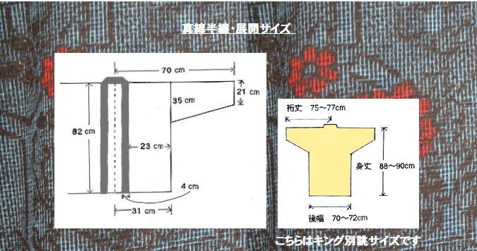 真綿袢天の展開サイズ