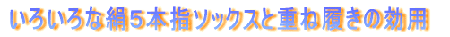 いろいろな絹5本指ソックスと重ね履きの効用