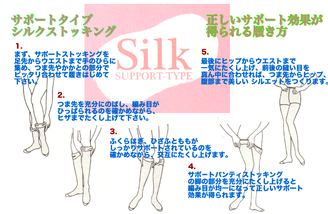 正しいストッキングの履き方